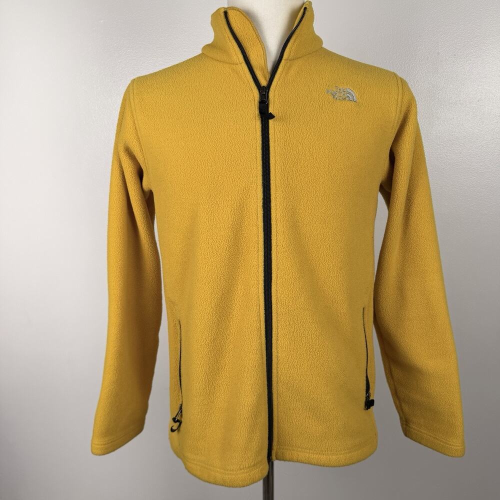The North Face Boys XL 18/20 Yellow Full Zip Fleece Jacket